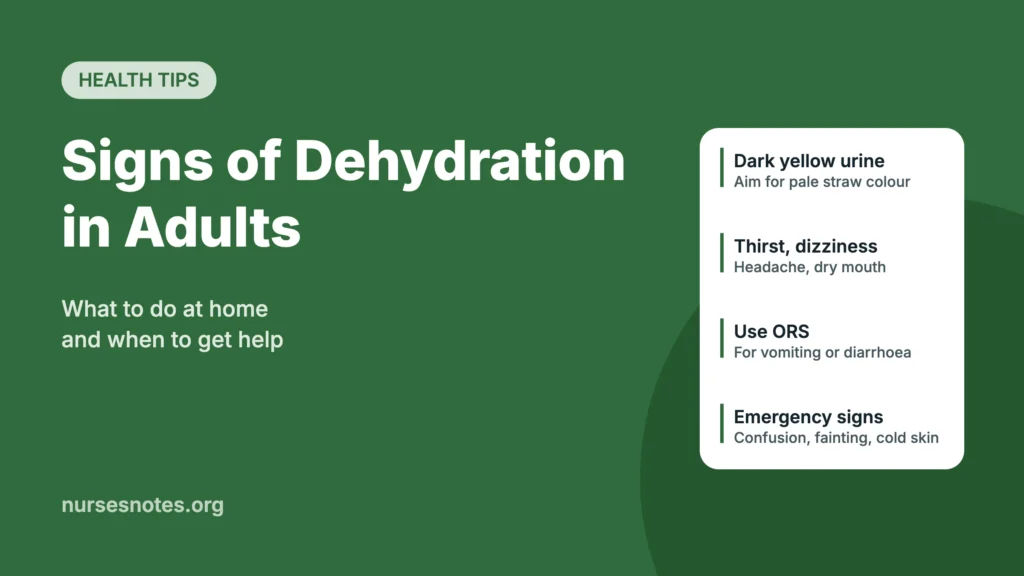Signs of Dehydration in Adults: What to Do and When to Worry